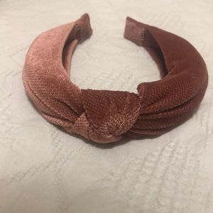 Velvet pink headband